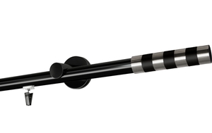 Karnisz pojedynczy krótki wspornik Sigma czarna Ø 19 w kolorze czarnym