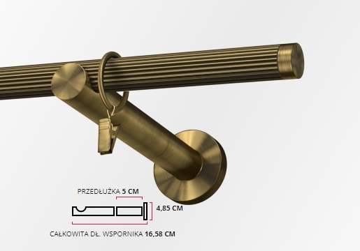 Karnisze metalowe z końcówką Nobia  wspornik 16cm