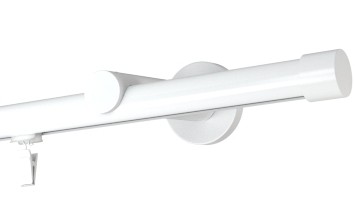 Karnisz pojedynczy standard Ø 19 mm biały połysk - 200 cm