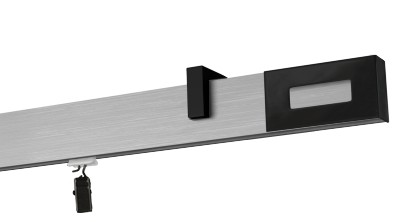 Karnisz apartamentowy Passion czarny w kolorze profil - aluminium, wspornik - czarny