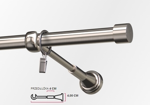 Karnisze metalowe na wspornikach 19cm...