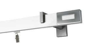 Karnisz apartamentowy Passion chrom   profil - biały, wspornik - aluminium