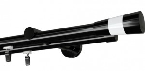 Karnisz podwójny Ø 19 mm czarny - 500 cm